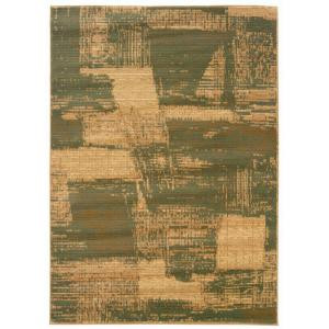 LR Resources Abstract Brushstroke Design with Rich Creams and Dark Yellows 7 ft. 9 in. x 9 ft. 9 in. Soft and Plush indoor Area Rug