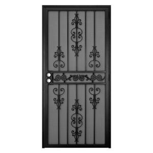 Unique Home Designs El Dorado 36 in. x 80 in. Black Outswing Security Screen Door