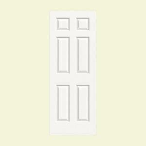 JELD-WEN Woodgrain 6-Panel Painted Molded Interior Door Slab