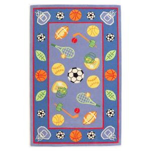 Kas Rugs Game Time Blue/Red 5 ft. x 7 ft. 6 in. Area Rug