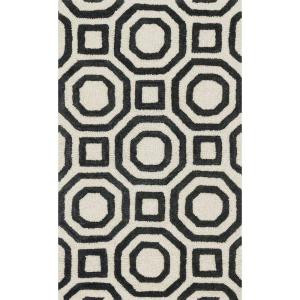 Loloi Rugs Weston Lifestyle Collection Ivory Black 2 ft. 3 in. x 3 ft. 9 in. Accent Rug