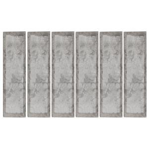 16 in. x 4 in. Tundra Beveled Marble Wall Tile (10.56 sq. ft. / case)