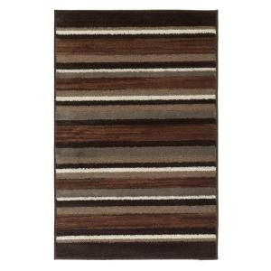 Shaw Living Avalon Black/Dove 30 in. x 46 in. Scatter Rug