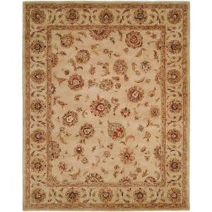HRI Palace Ivory 7 ft. 6 in. x 9 ft. 6 in. Area Rug
