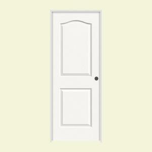 JELD-WEN Smooth 2-Panel Eyebrow Top Painted Molded Prehung Interior Door