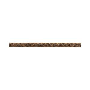 Jeffrey Court Emperador Rope Molding 3/4 in. x 12 in. Marble Wall Accent / Trim Tile