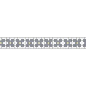 Mosaic Loft Bloom Heritage Border 117.5 in. x 4 in. Glass Wall and Light Residential Floor Mosaic Tile