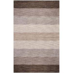 BASHIAN Contempo Collection Stripes Grey Multi 3 ft. 6 in. x 5 ft. 6 in. Area Rug
