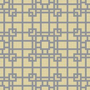Mosaic Loft Lattice Heritage Motif 24 in. x 24 in. Glass Wall and Light Residential Floor Mosaic Tile