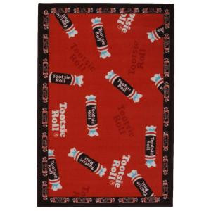 LA Rug Inc. Tootsie Roll Candy Multi Colored 19 in. x 29 in. Accent Rug