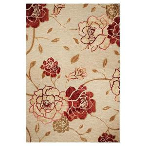 Kas Rugs Natures Flower Sage 6 ft. 9 in. x 9 ft. 6 in. Area Rug