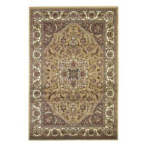 Kas Rugs Classic Medallion Beige/Ivory 3 ft. 3 in. x 4 ft. 11 in. Area Rug
