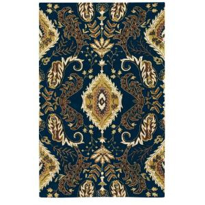 Home Decorators Collection Claudette Navy 5 ft. 3 in. x 8 ft. 3 in. Area Rug