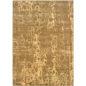 LR Resources Contemporary Cream and Berber Rectangle 5 ft. 3 in. x 7 ft. 5 in. Plush Indoor Area Rug
