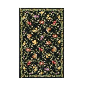 Home Decorators Collection Fruit Garden Black 8 ft. 9 in. x 11 ft. 9 in. Area Rug
