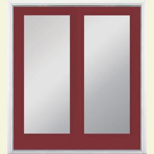 Masonite 72 in. x 80 in. Red Bluff Steel Prehung Left-Hand Inswing 1 Lite Patio Door with Brickmold