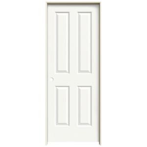 JELD-WEN Textured 4-Panel Painted Molded Prehung Interior Door