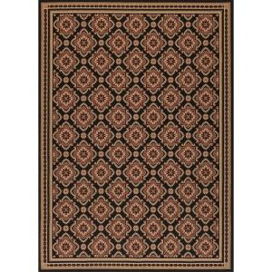 Hampton Bay Red and Black All Over 7 ft. 7 in. x 10 ft. 10 in. Indoor Outdoor Area Rug