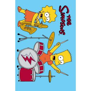 Fun Rugs The Simpsons Rock Stars Blue 19 in. x 29 in. Accent Rug