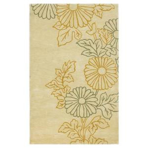 Kas Rugs Flowers on the Side Ivory 8 ft. x 10 ft. Area Rug