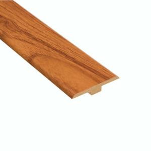 Hampton Bay High Gloss Alexander Oak 6.35 mm Thick x 1-7/16 in. Wide x 94 in. Length Laminate T-Molding