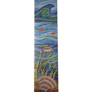 imagine tile Under the Sea 8 in. x 32 in. Ceramic Mural Extension Wall Tile (1.8 sq. ft. / case)