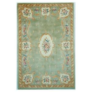 Kas Rugs Classy Aubusson Sage 3 ft. 3 in. x 5 ft. 3 in. Area Rug