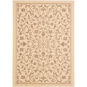 Safavieh Courtyard Natural/Brown 6.6 ft. x 9.5 ft. Area Rug