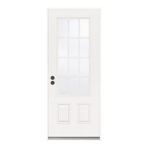 JELD-WEN Premium 12-Lite Primed Steel Entry Door