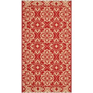 Safavieh Courtyard Red/Creme 2 ft. x 3.6 ft. Area Rug