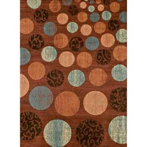 United Weavers Roundel Blue 7 ft. 10 in. x 10 ft. 6 in. Area Rug