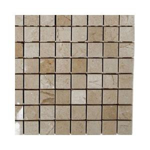 Splashback Tile Crema Marfil Squares Marble Floor and Wall Tile - 6 in. x 6 in. Tile Sample