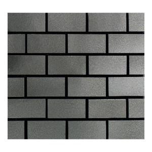 Daltile Urban Metals Stainless 12 in. x 12 in. x 8mm Metal Brick-Joint Mesh-Mounted Mosaic Wall Tile (10 sq. ft. / case)