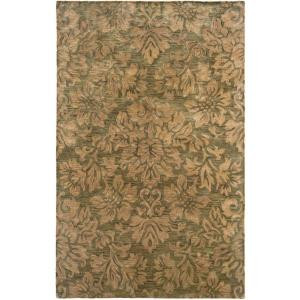 LR Resources Transitional Green Rectangle 7 ft. 9 in. x 9 ft. 9 in. Plush Indoor Area Rug