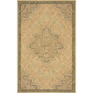Momeni Terrace Medallion Earth 3 ft. 9 in. x 5 ft. 9 in. All-Weather Patio Area Rug