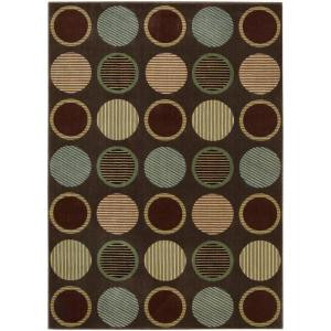 Nourison Rug Boutique Textured Circles 3 ft. 6 in. x 5 ft. 6 in. Area Rug