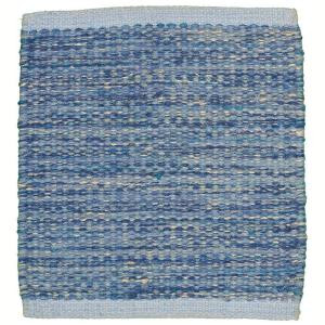 LR Resources Tribeca Blue 5 ft. x 7 ft. 9 in. Reversible Wool Dhurry Indoor Area Rug