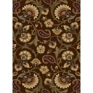 Tayse Rugs Elegance Brown 5 ft. x 7 ft. Transitional Area Rug