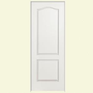 Masonite Smooth 2-Panel Arch Top Hollow Core Primed Composite Prehung Interior Door