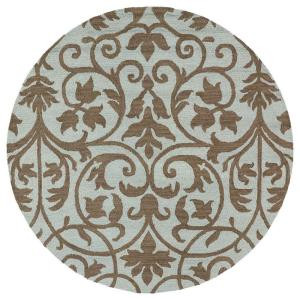 Kaleen Carriage Trellis Spa 7 ft. 9 in. x 7 ft. 9 in. Round Area Rug