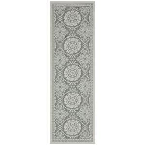 Safavieh Courtyard Light Grey/Anthracite 2.6 ft. x 8.2 ft. Area Rug
