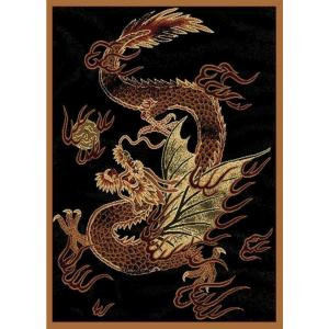 United Weavers Dragon Luck Black and Beige 5 ft. 3 in. x 7 ft. 2 in. Area Rug