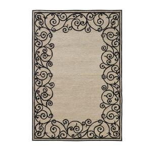 Home Decorators Collection Estate Black 3 ft. 6 in. x 5 ft. 6 in. Area Rug