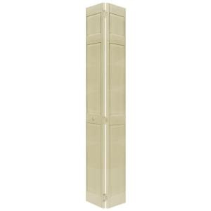 Home Fashion Technologies 6-Panel Behr Distant Tan Solid Wood Interior Bifold Closet Door