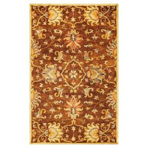 Kas Rugs Touch of Agra Mocha 8 ft. x 10 ft. 6 in. Area Rug