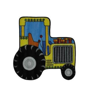 LA Rug Inc. Fun Time Shape Tractor Multi Colored 31 in. x 31 in. Area Rug