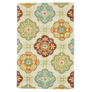 Loloi Rugs Olivia Life Style Collection Ivory Sage 3 ft. 6 in. x 5 ft. 6 in. Area Rug