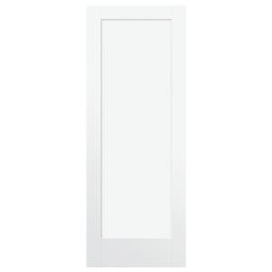 Steves & Sons Ultra 1-Panel Smooth MDF Primed White Interior Door Slab