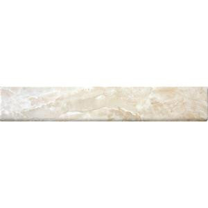 MS International Onyx Crystal 3 in. x 18 in. Porcelain Bullnose Wall Tile