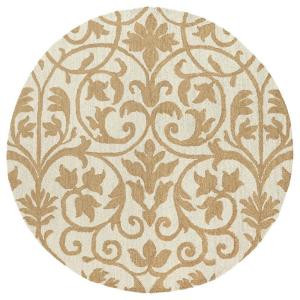 Kaleen Carriage Trellis Brown 7 ft. 9 in. x 7 ft. 9 in. Round Area Rug